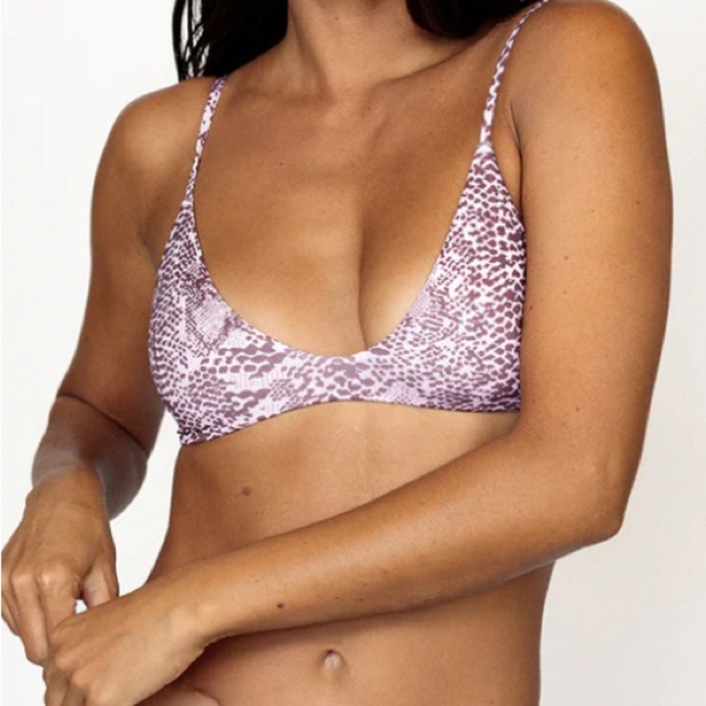 Mai Underwear Black Reptile Bikini Swim Top - Picture 4 of 4